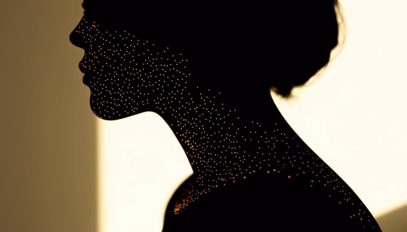 pointillism seurat dots in editorial style