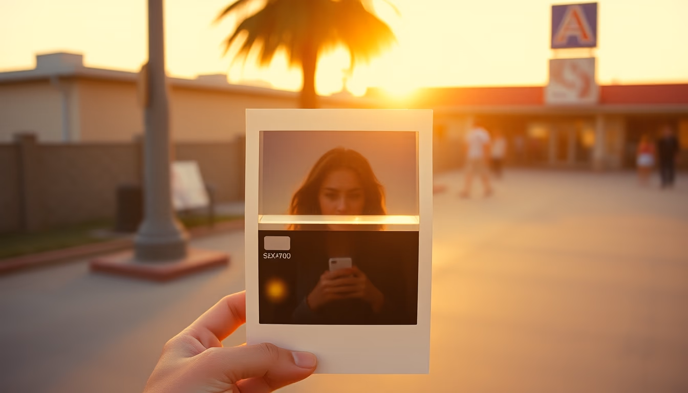 polaroid sx70 retro in editorial style