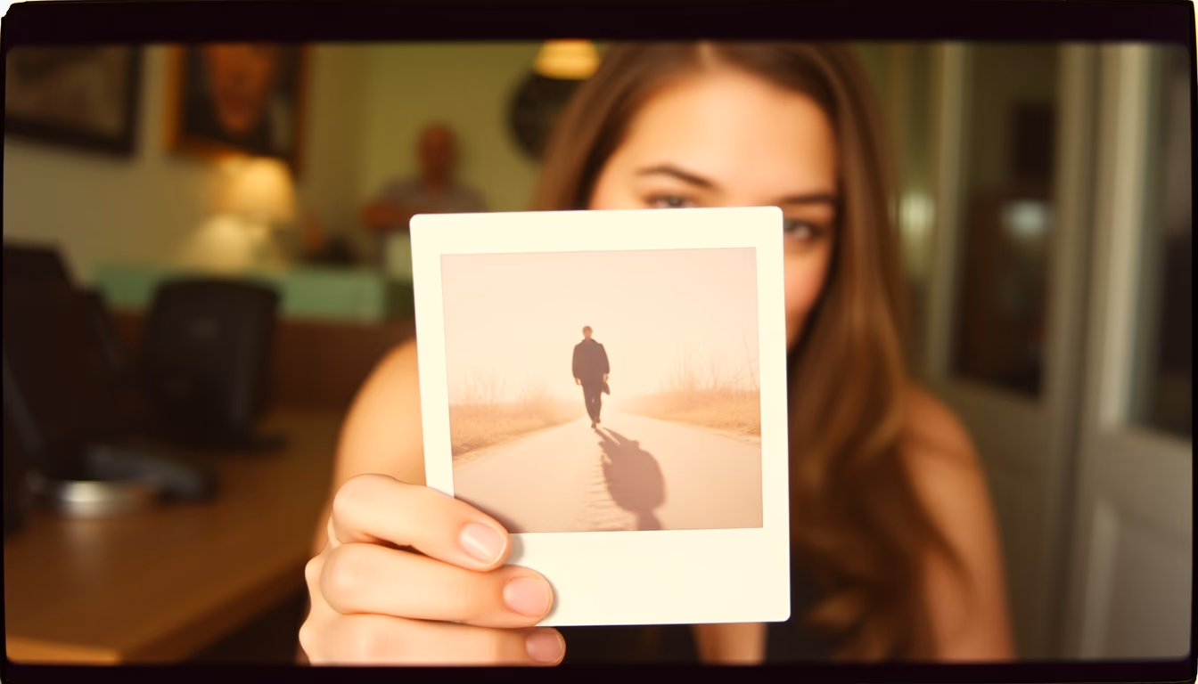 polaroid sx70 retro in editorial style