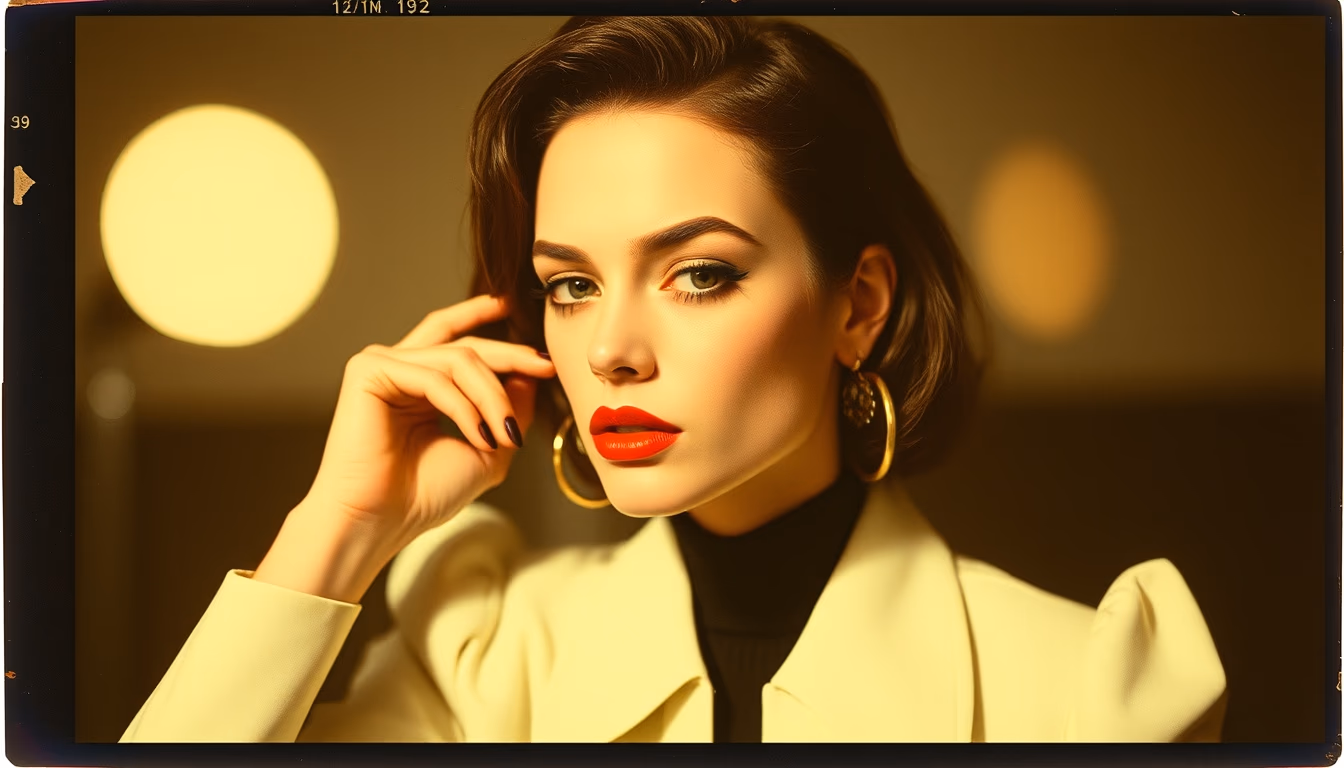 polaroid sx70 retro in editorial style