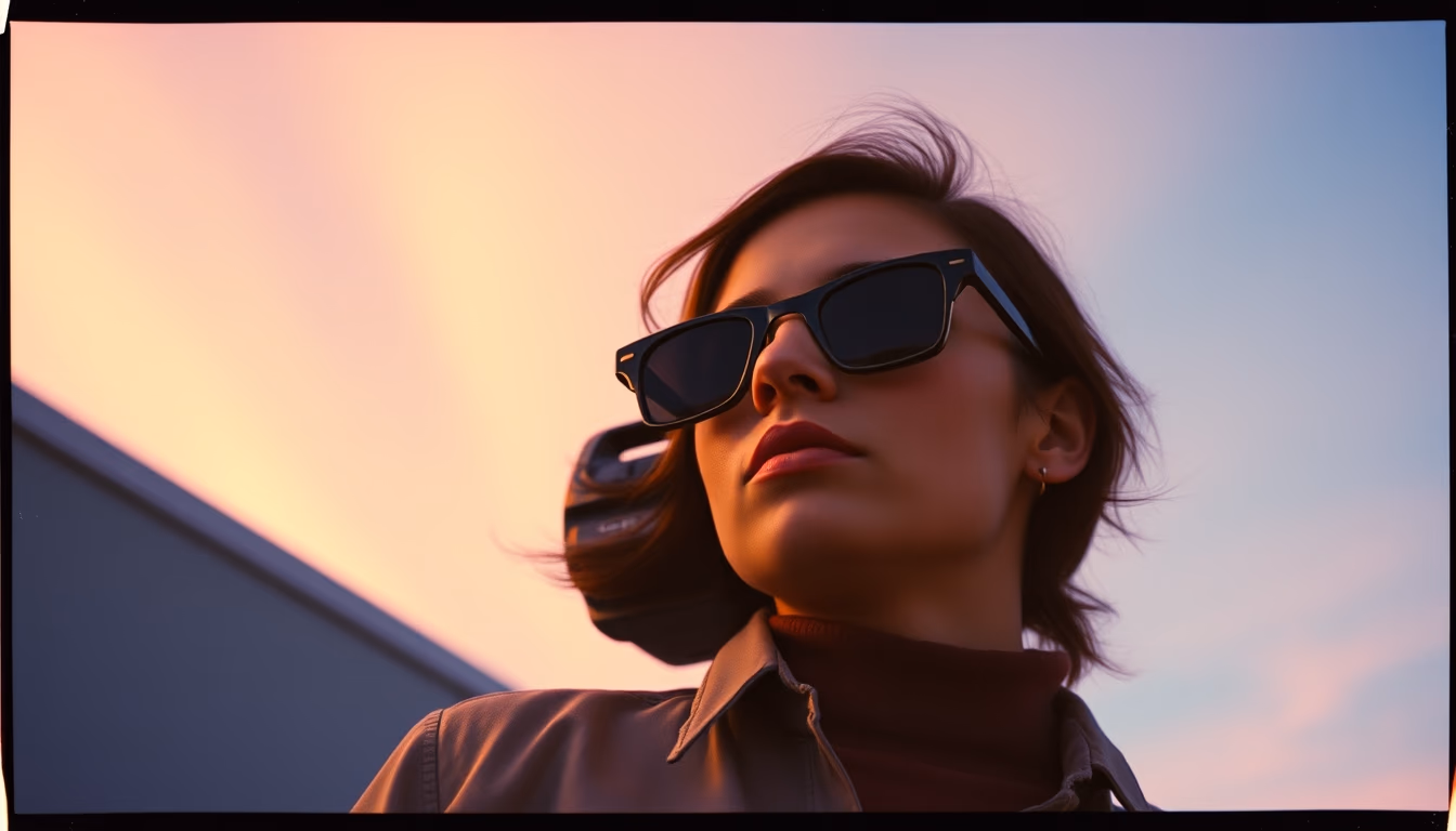 polaroid sx70 retro in editorial style