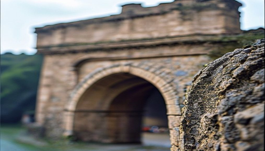 pont du gard roman in editorial style