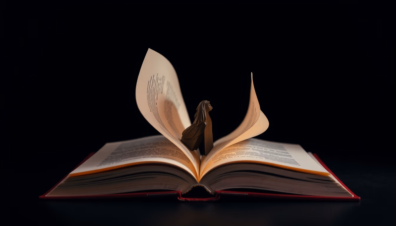 pop-up book opened in editorial style