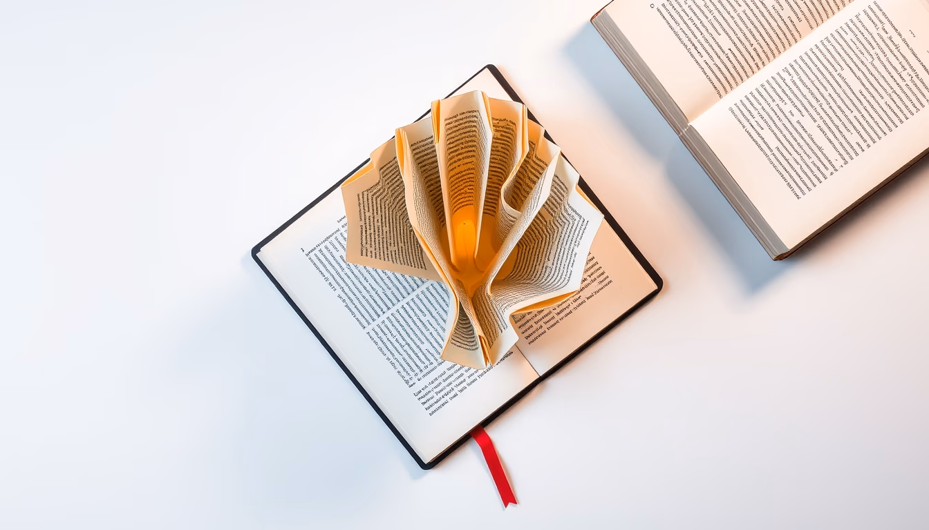 pop-up book opened in editorial style