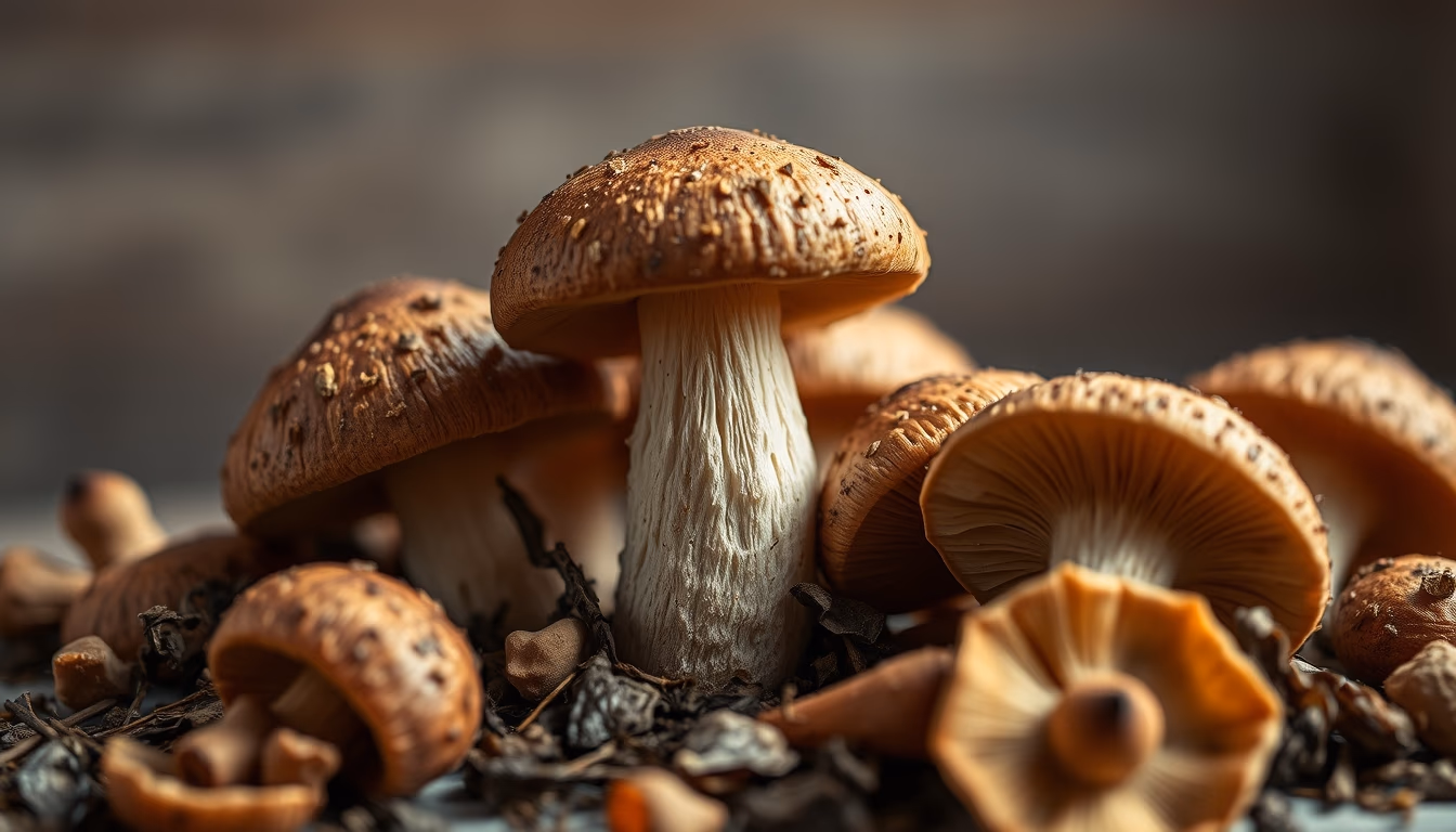 porcini mushroom italian in editorial style