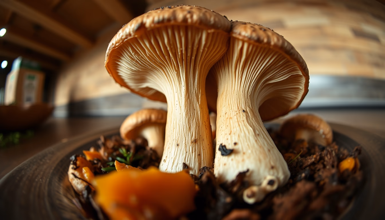 porcini mushroom italian in editorial style