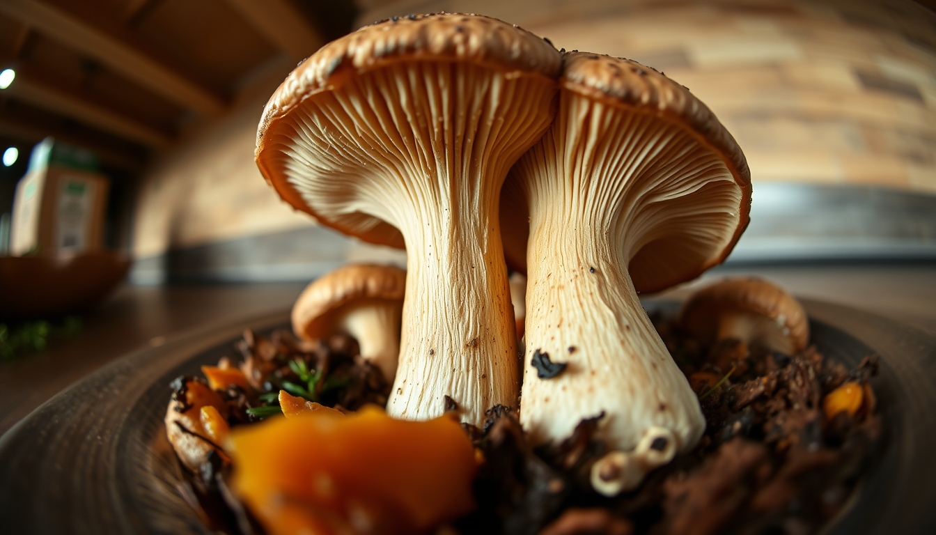 Porcini mushroom italian em estilo editorial