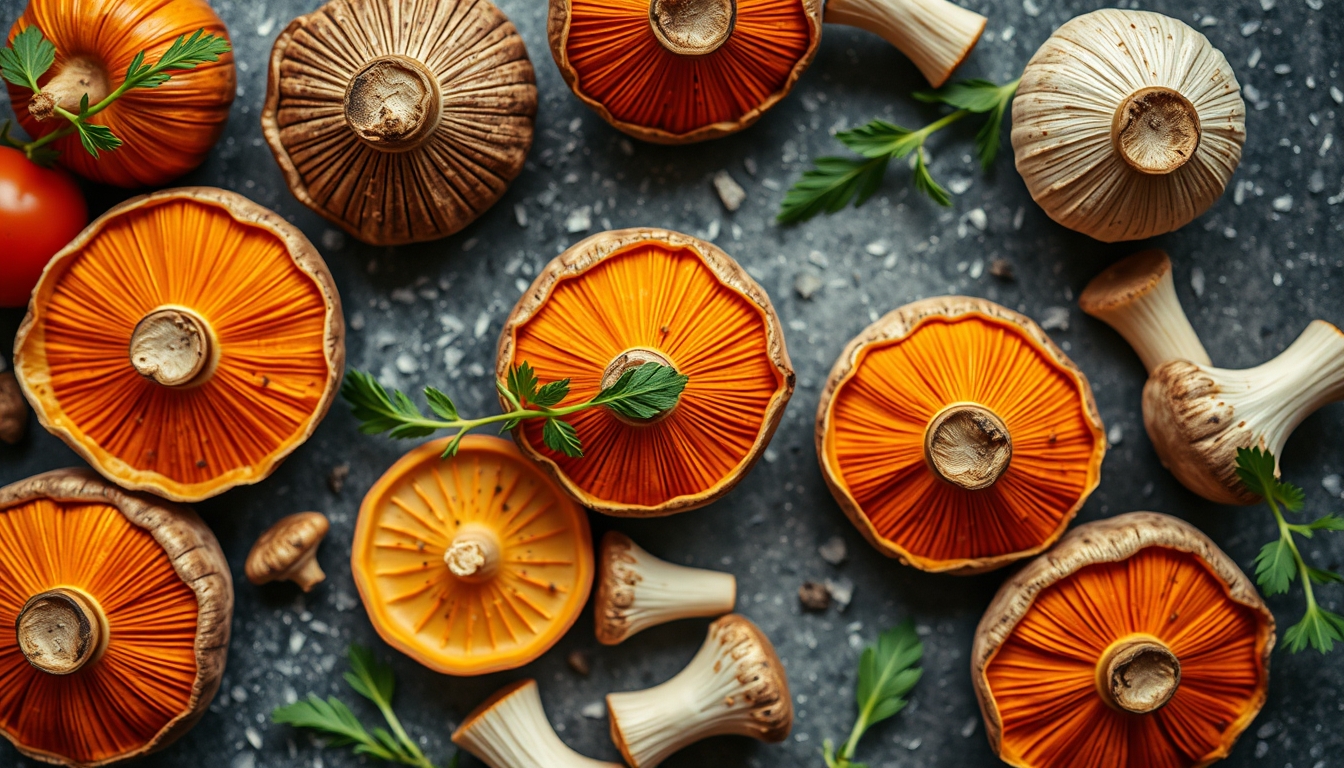 Porcini mushroom italian em estilo editorial