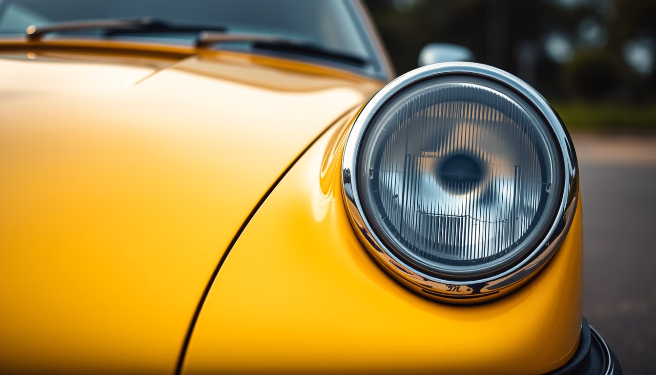 porsche 911 carrera vintage in editorial style