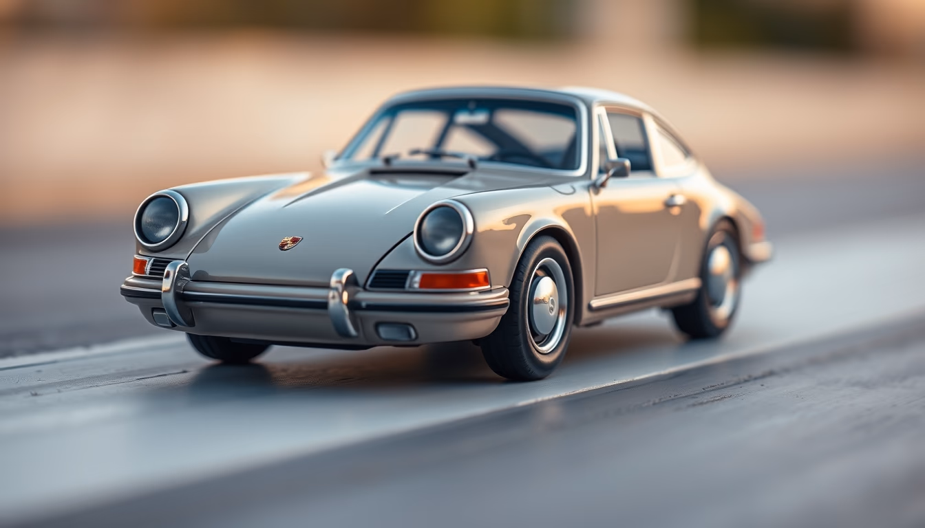porsche 911 carrera vintage in editorial style
