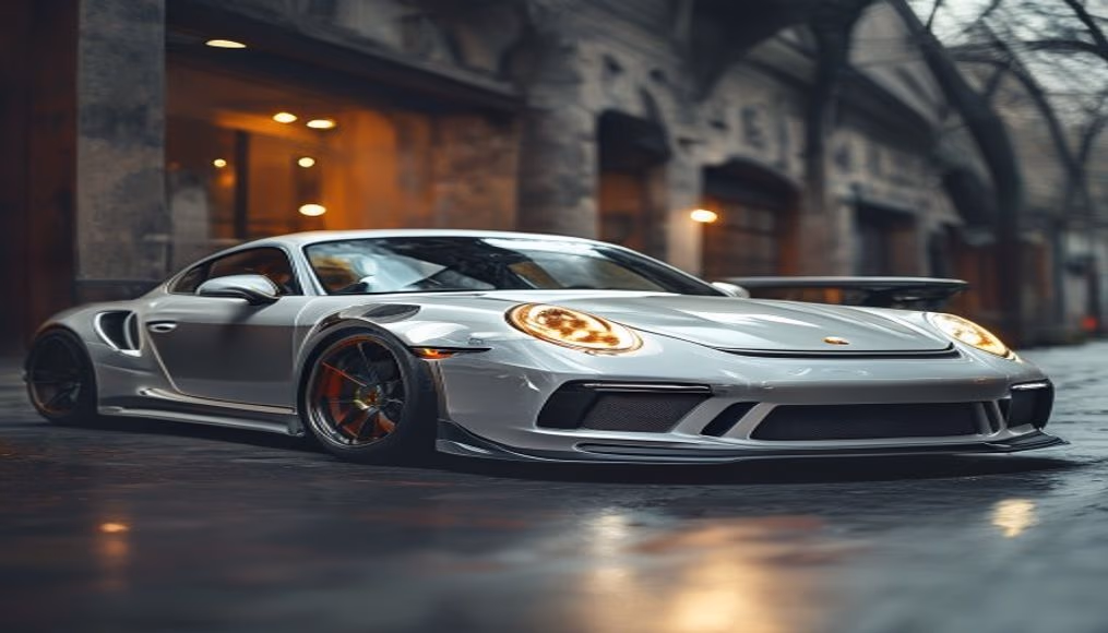 Porsche 911 gt3 rs weissach em fotografia editorial de luxo
