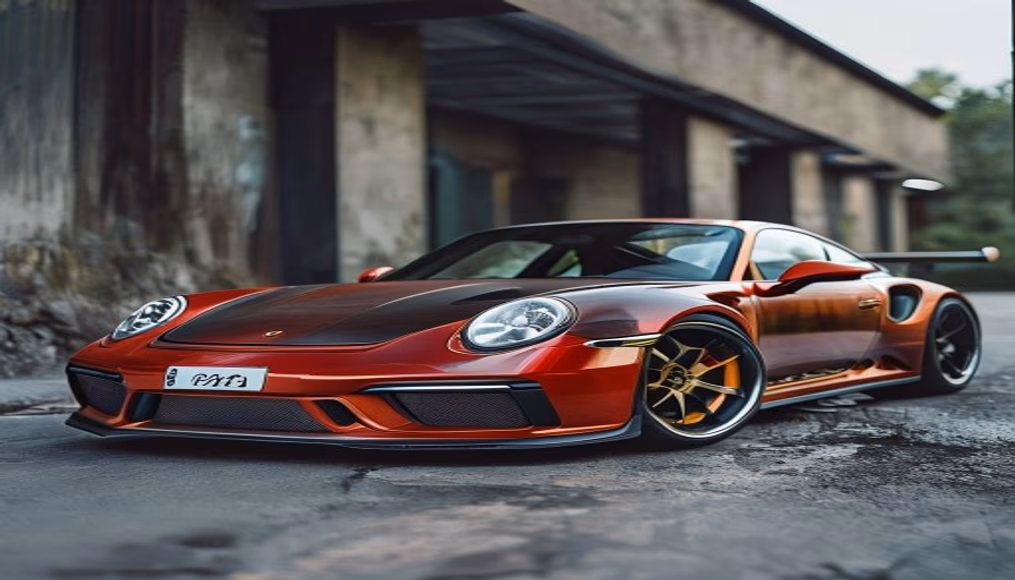 Porsche 911 turbo s aerokit em fotografia editorial de luxo