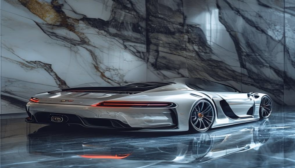 porsche 918 spyder hybrid in luxury editorial photography