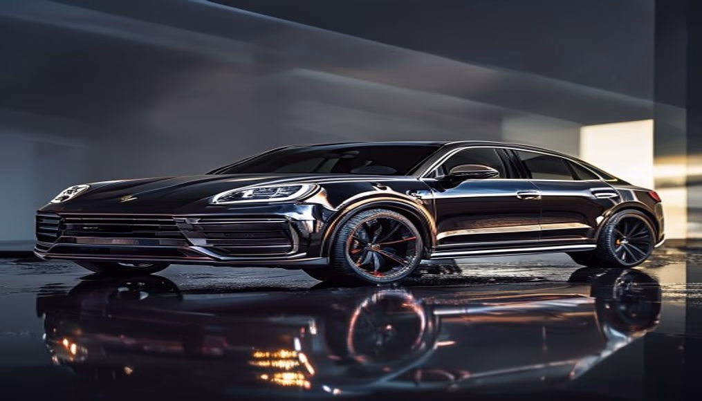porsche cayenne turbo gt suv in luxury editorial photography
