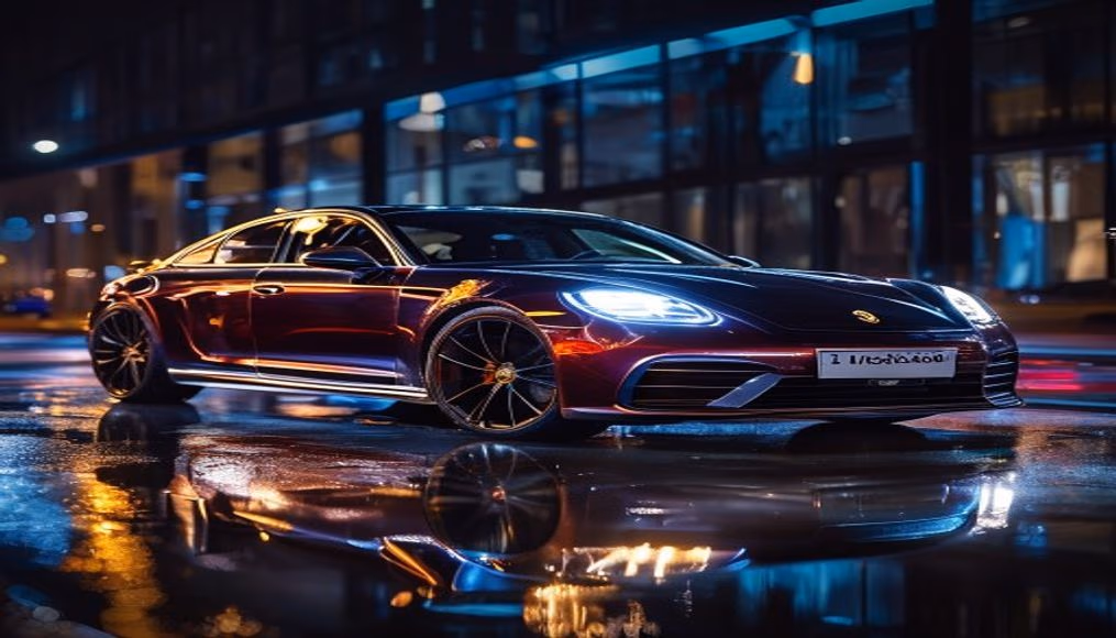 porsche panamera turbo s in luxury editorial photography