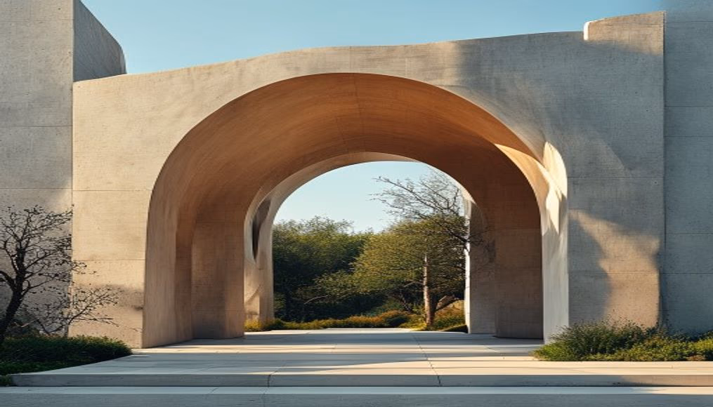 postmodern arch frank in editorial style