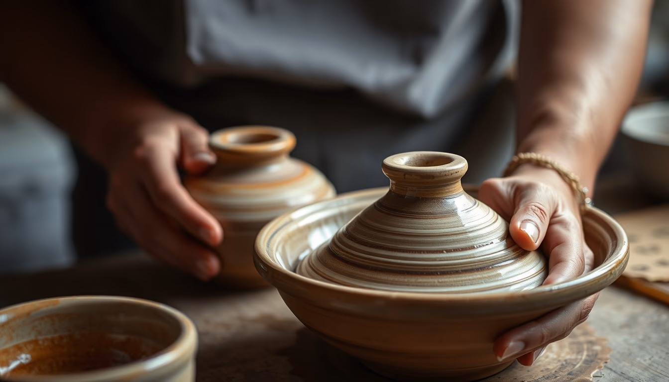 pottery glaze fired in editorial style