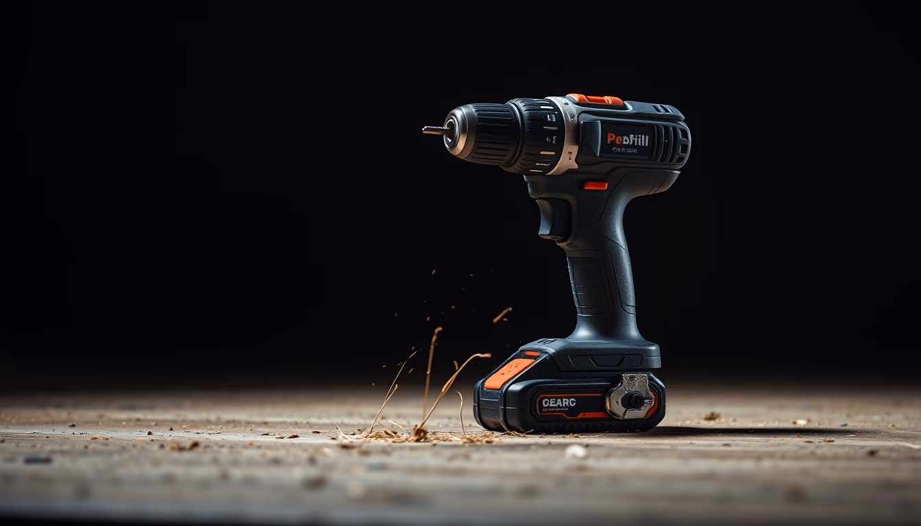 power drill cordless in editorial style