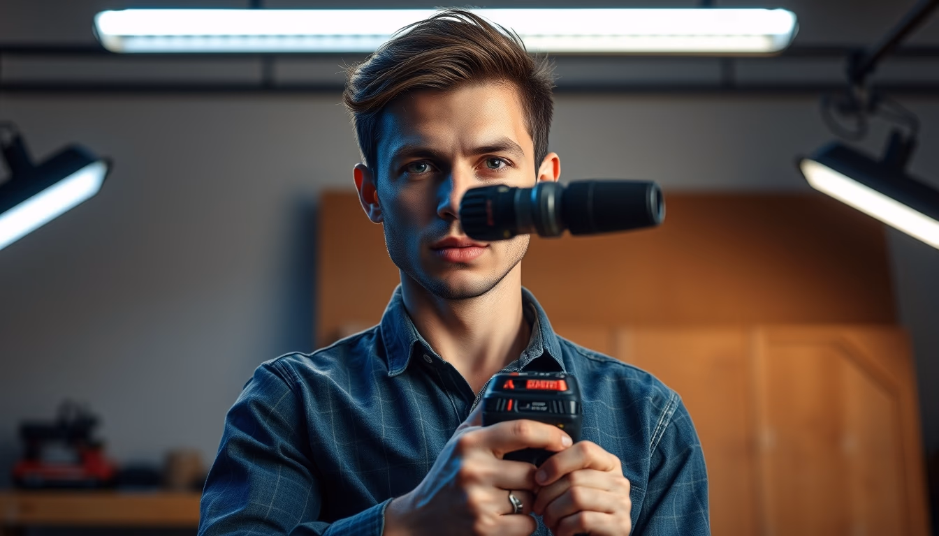 power drill cordless in editorial style