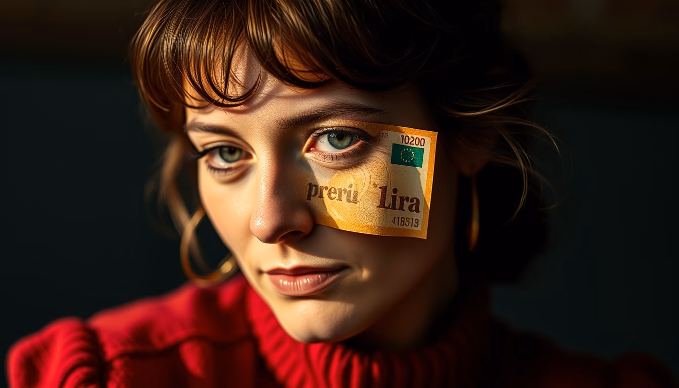 pre-euro lira italian in editorial style