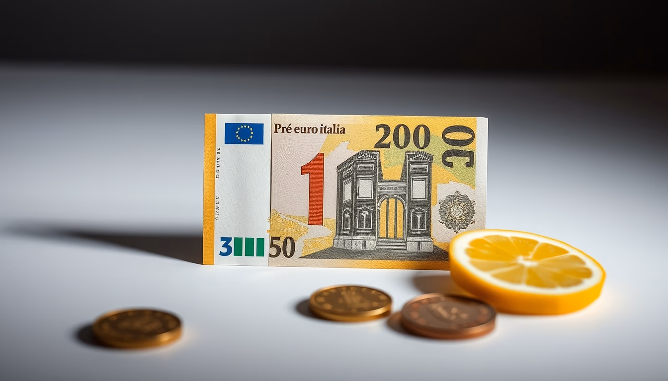 pre-euro lira italian in editorial style