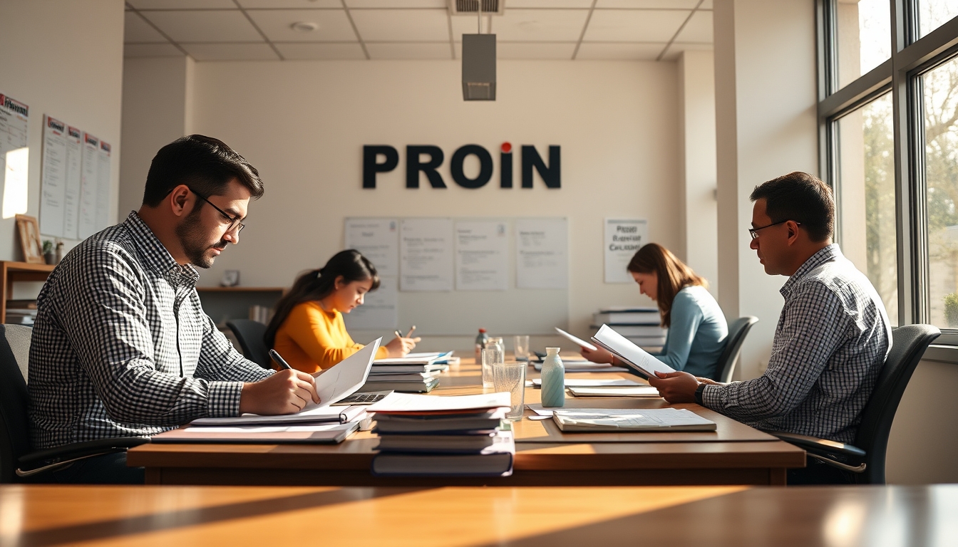 Procon office with citizens filing complaints em estilo editorial