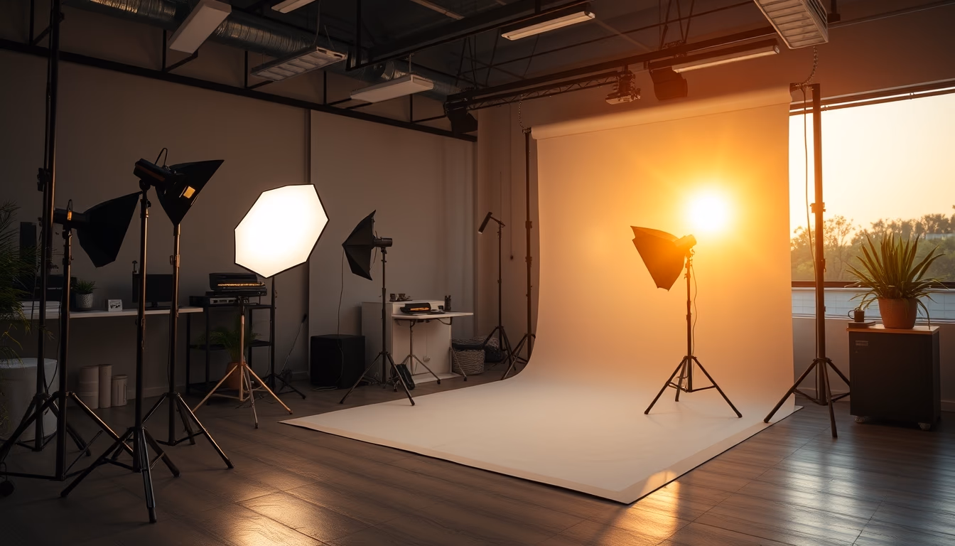 product photography studio setup in editorial style