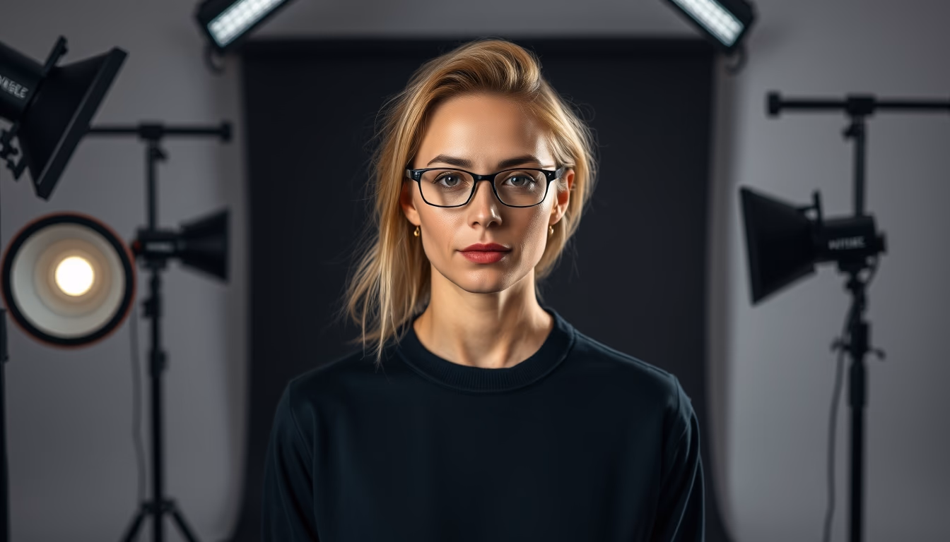 Product photography studio setup em estilo editorial