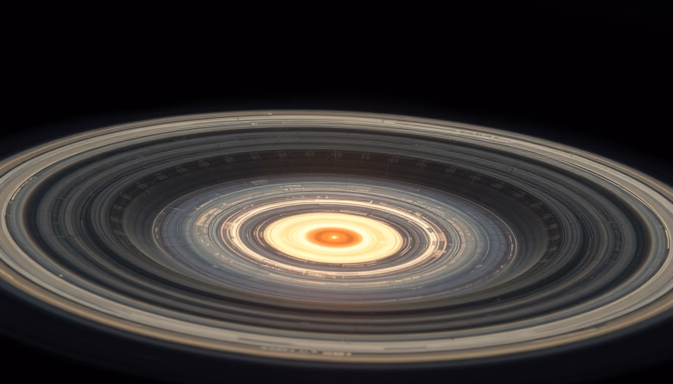 protoplanetary disk forming in editorial style