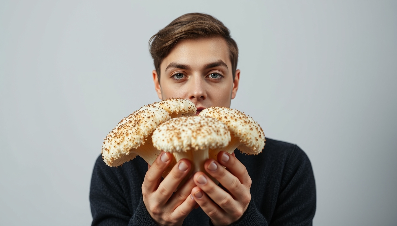 Puffball spore release em estilo editorial