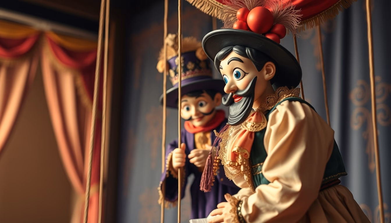 puppet theater venetian in editorial style