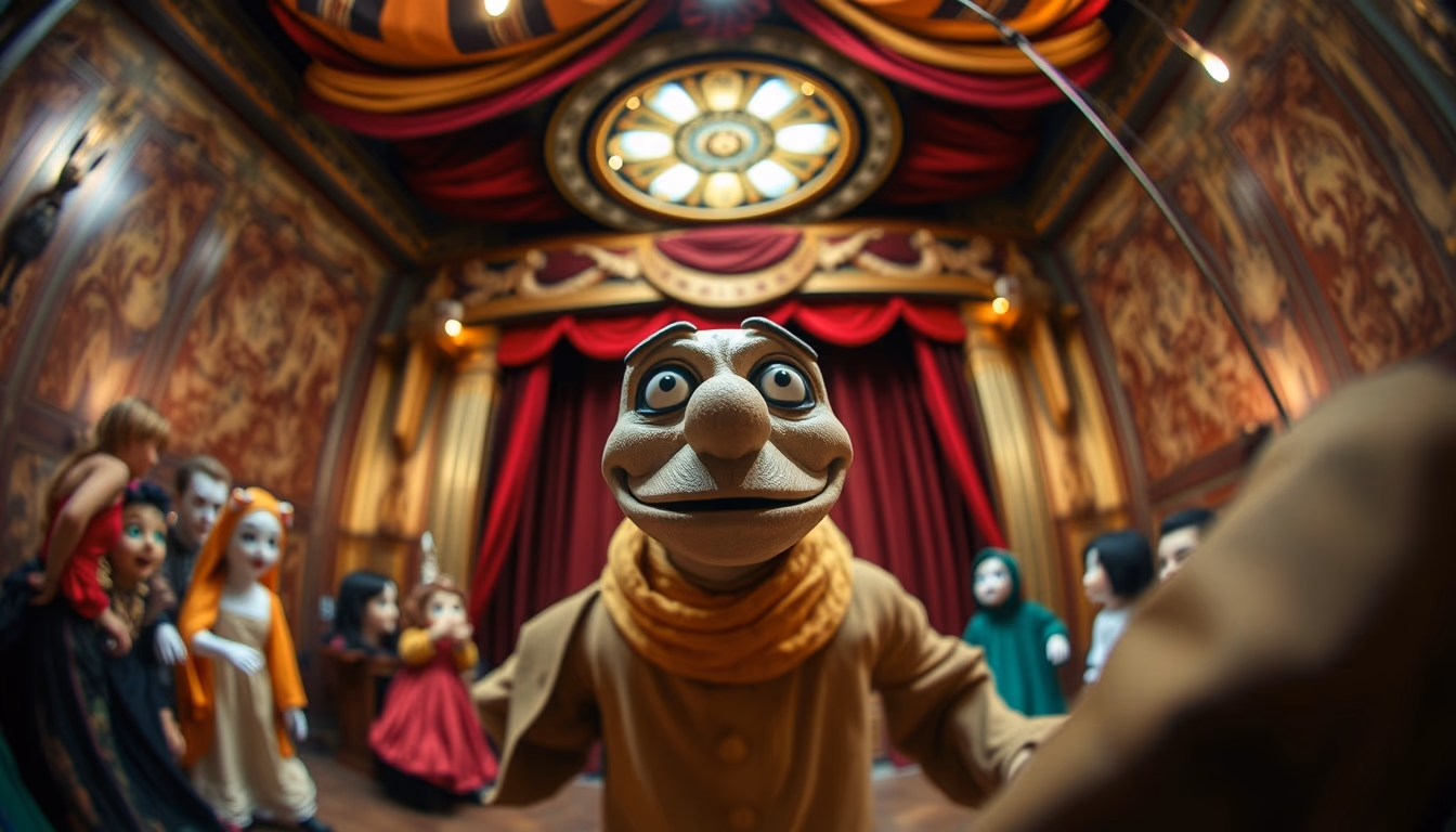 puppet theater venetian in editorial style