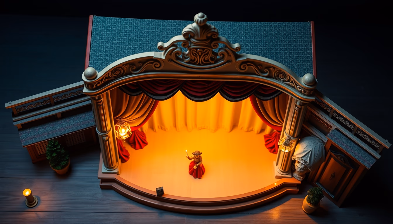 puppet theater venetian in editorial style