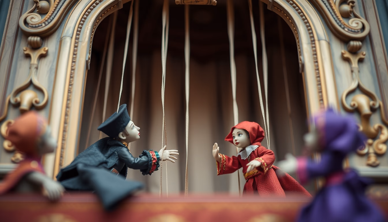 puppet theater venetian in editorial style