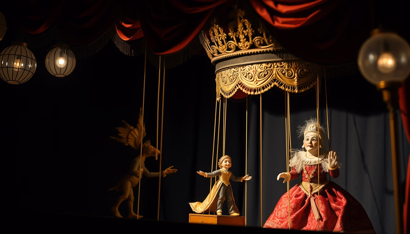 puppet theater venetian in editorial style