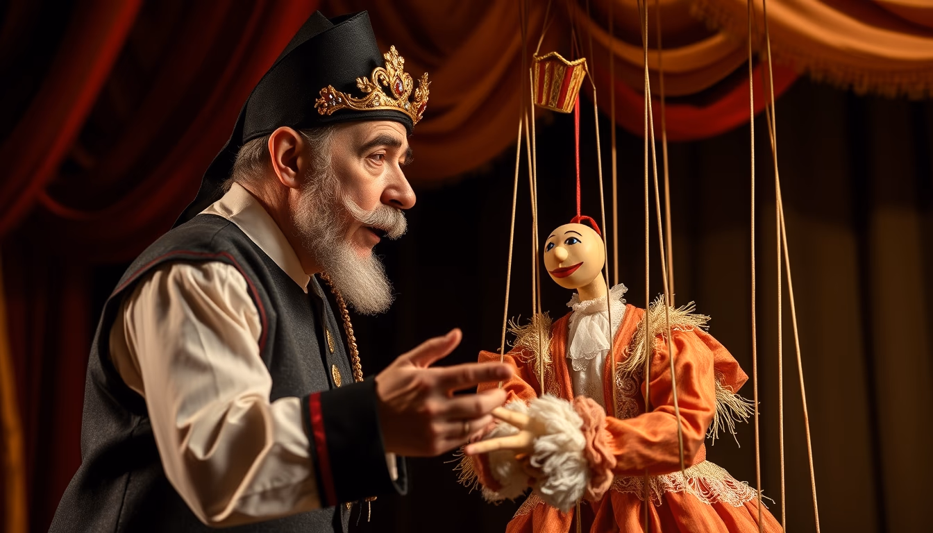 puppet theater venetian in editorial style