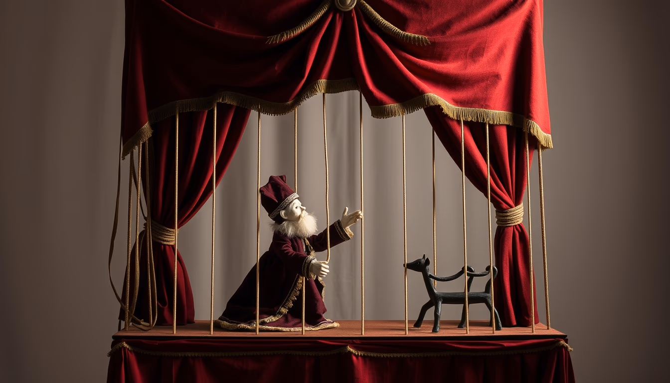 puppet theater venetian in editorial style