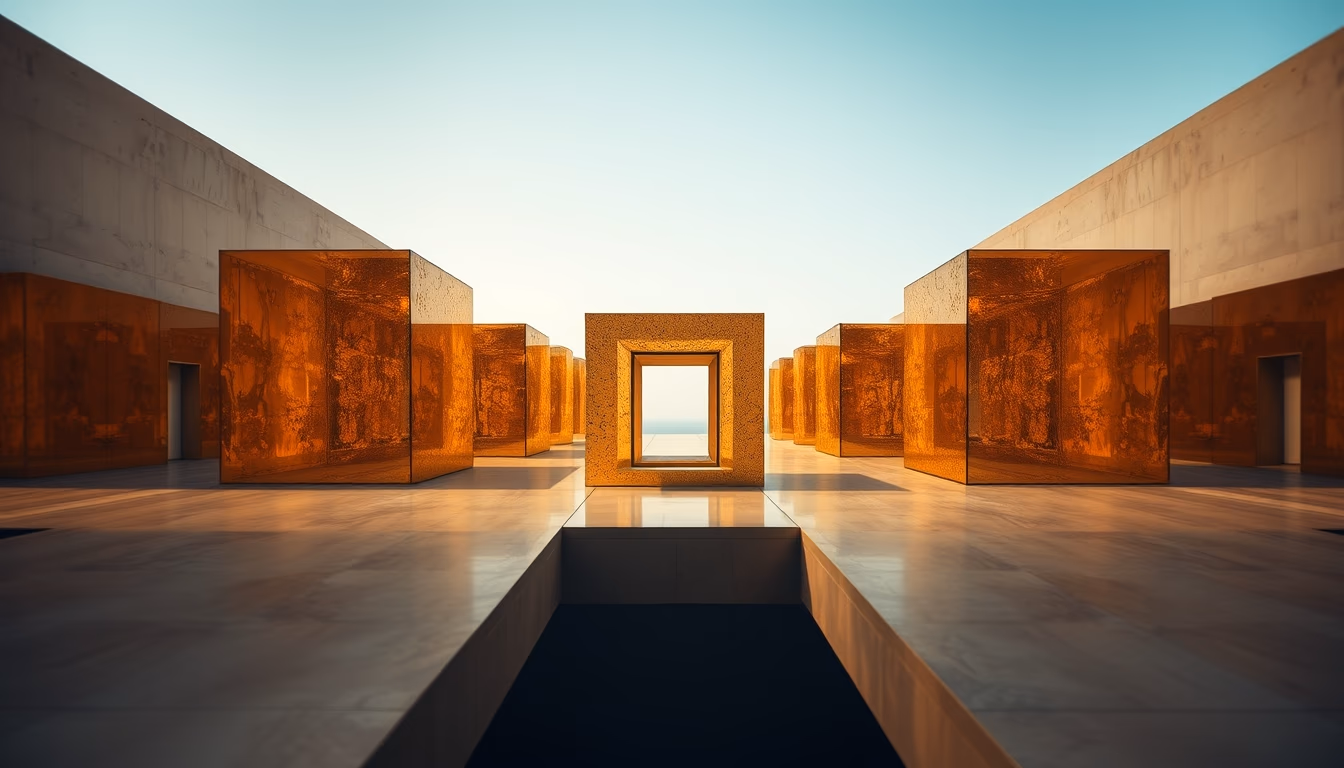 pyrite gold cubes in editorial style