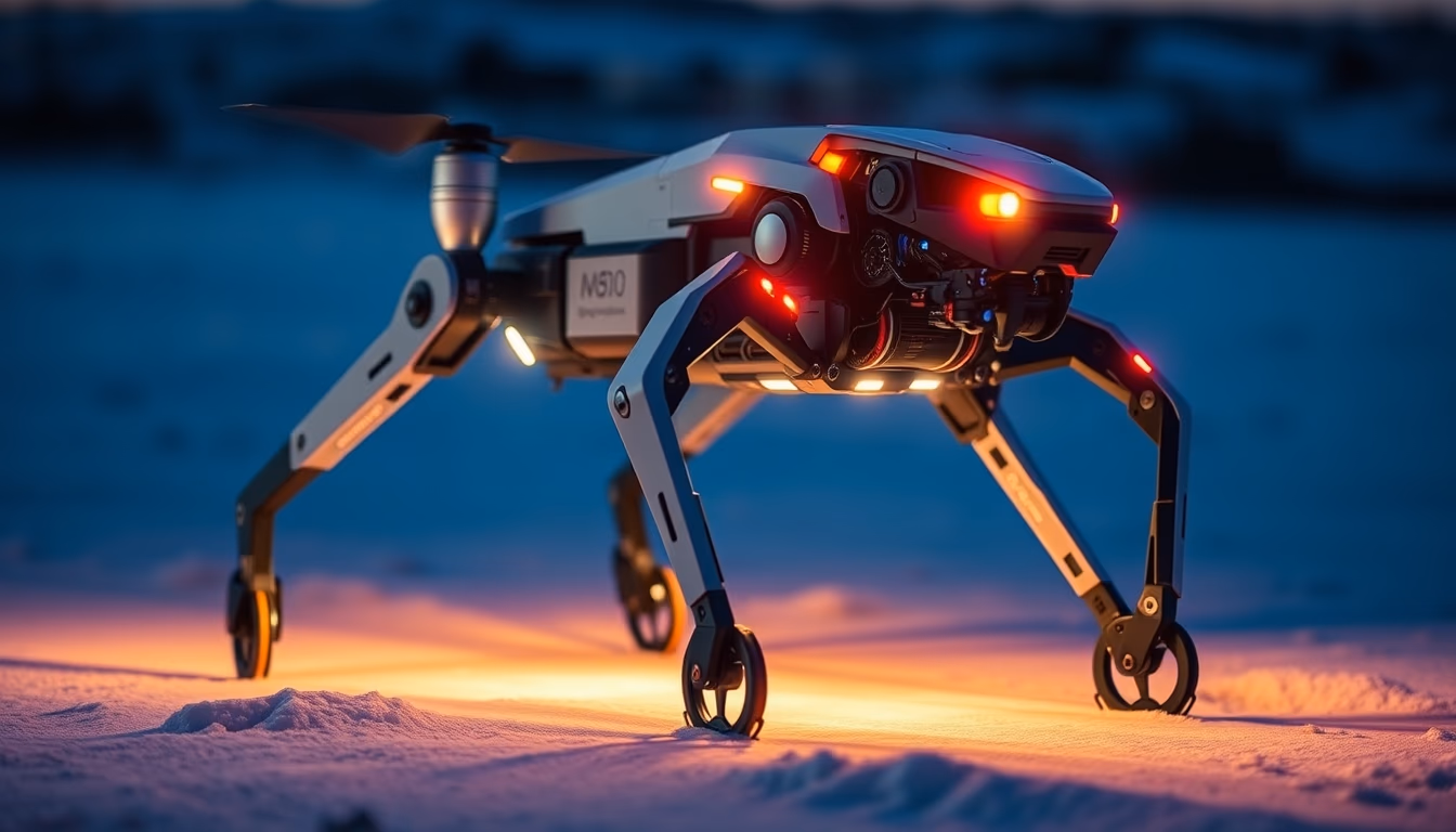 Quadruped robot dog em estilo editorial