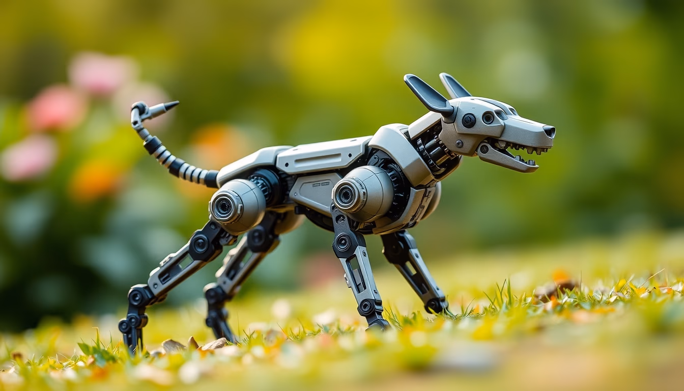 quadruped robot dog in editorial style