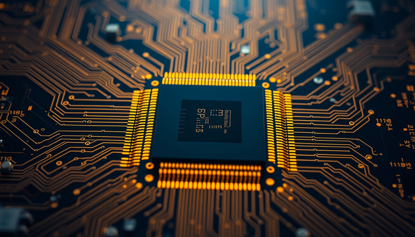 quantum computer chip in editorial style