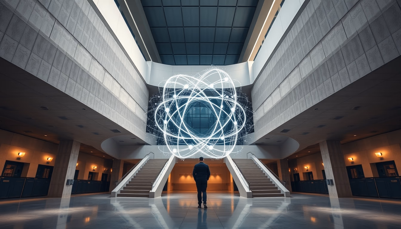 quantum entanglement visualization in editorial style