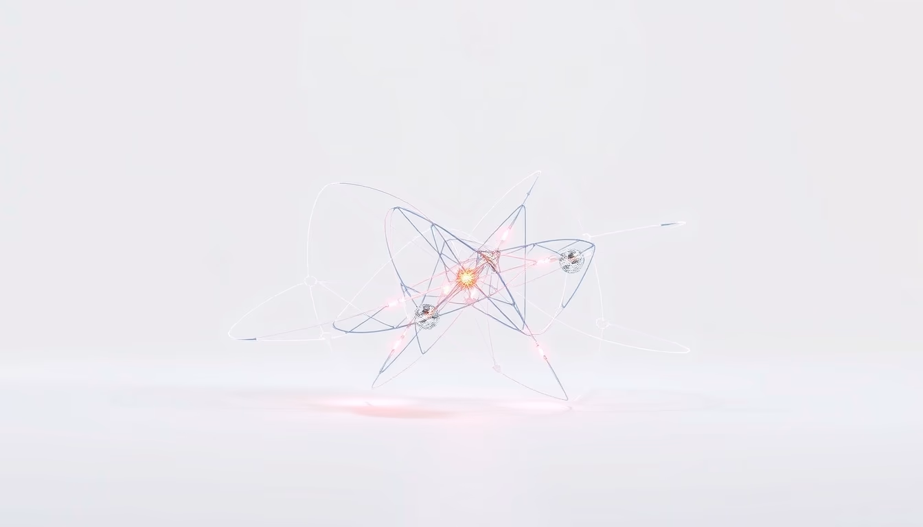 quantum entanglement visualization in editorial style