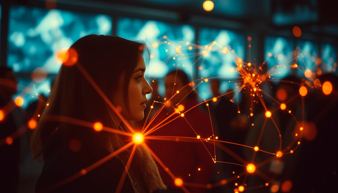 quantum entanglement visualization in editorial style