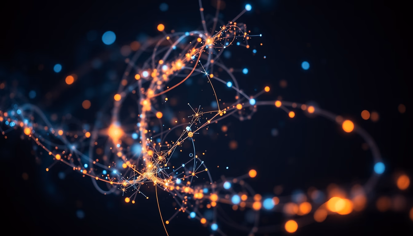 quantum entanglement visualization in editorial style