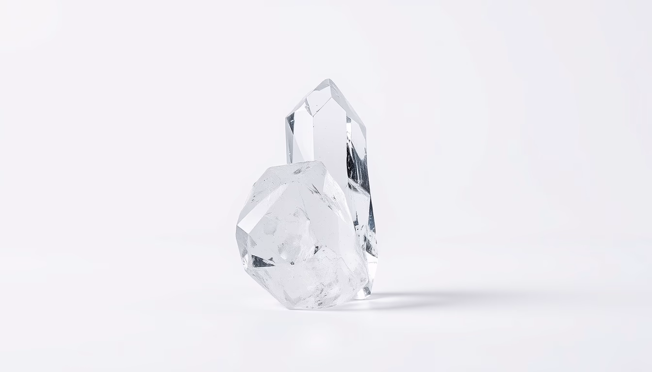 quartz crystal clear in editorial style