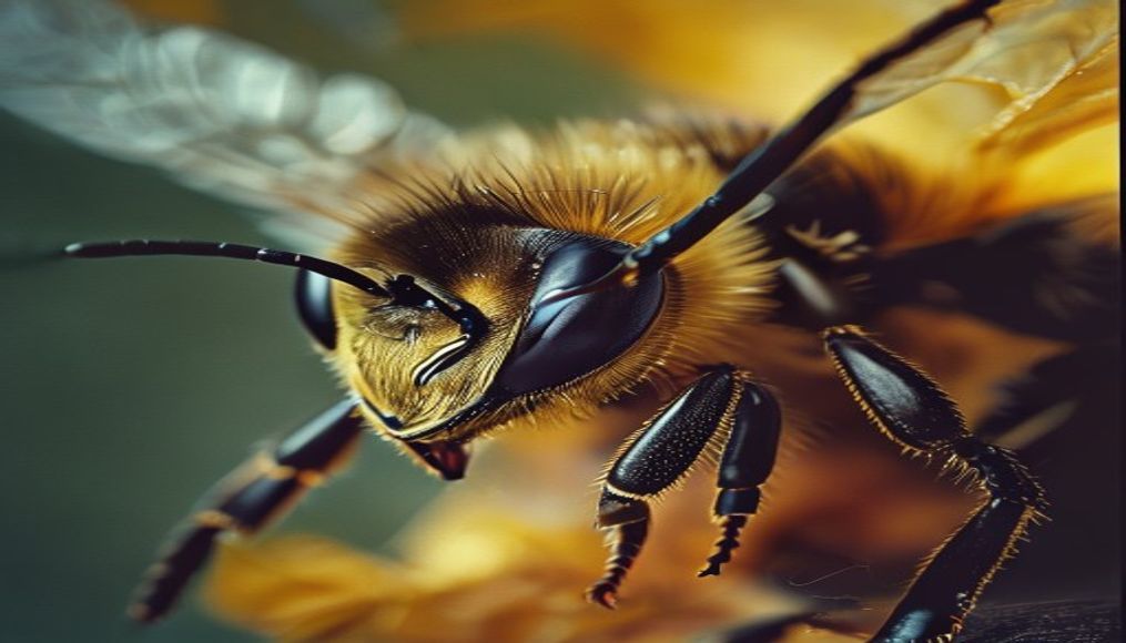 queen bee macro in editorial style
