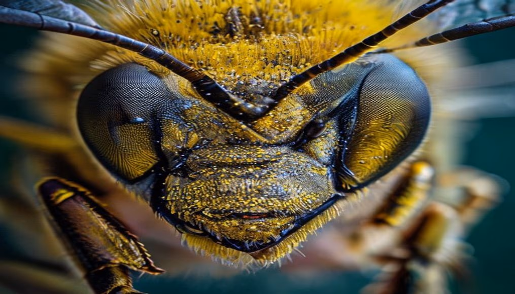 queen bee macro in editorial style