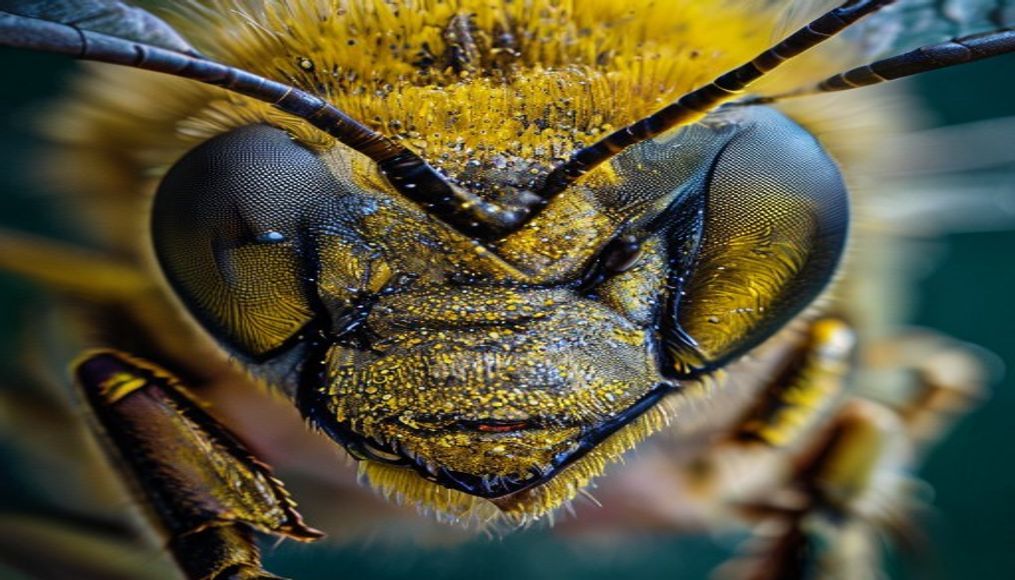 queen bee macro in editorial style