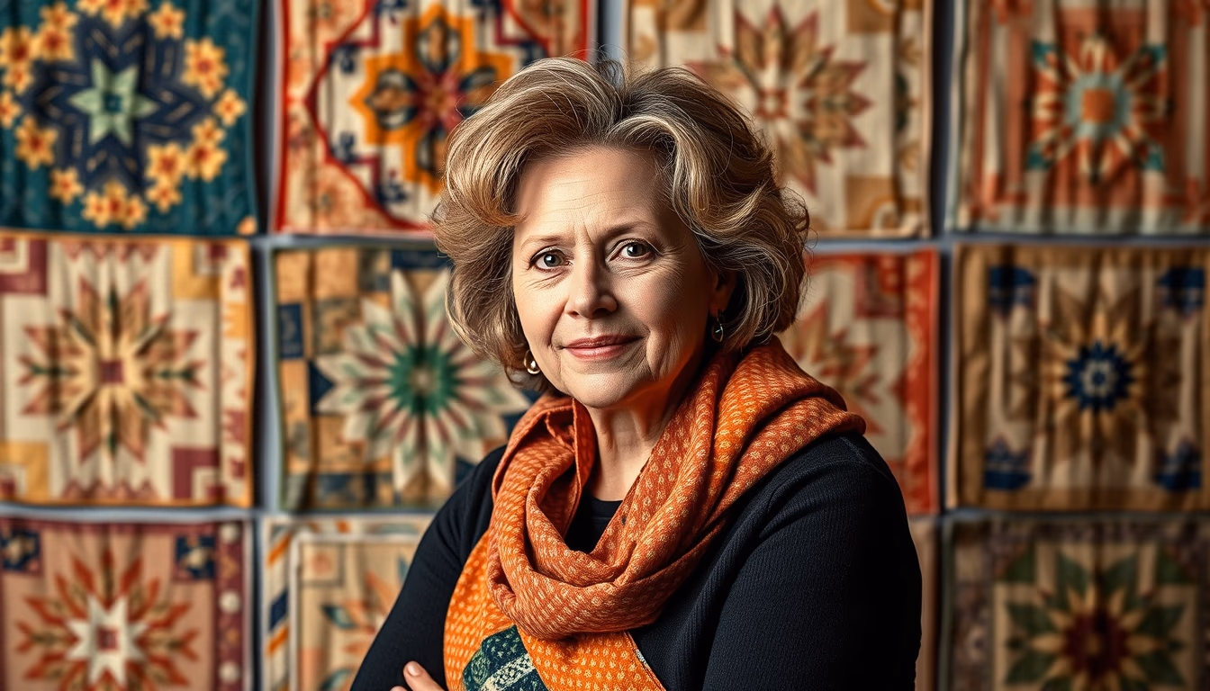 quilting fabric squares in editorial style